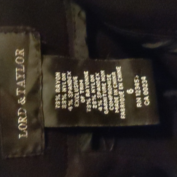 Lord & Taylor black dress pants size 6 - Picture 5 of 5